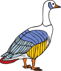 Colorful Goose Clip Art